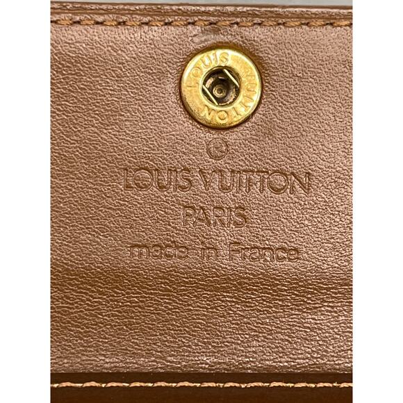 Louis Vuitton Vernis Monogram Bronze Coin Card Wallet Made in France Rare Color - Picture 2 of 12